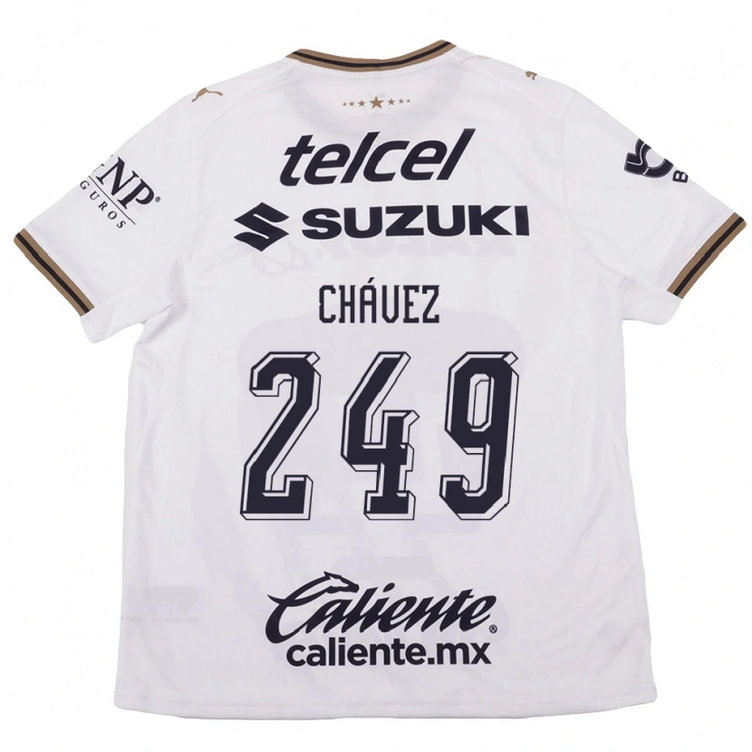 Danxen Bambino Maglia José Chávez #249 Bianco Nero Marrone Kit Gara Away 2026/27 Maglietta