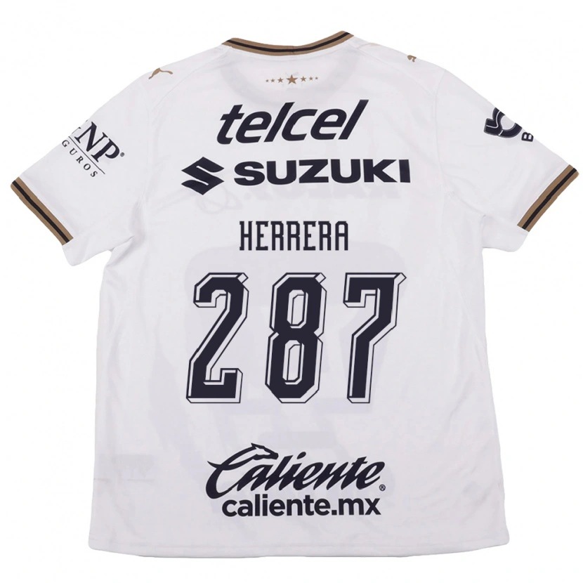 Danxen Bambino Maglia Sebastián Herrera #287 Bianco Nero Marrone Kit Gara Away 2026/27 Maglietta