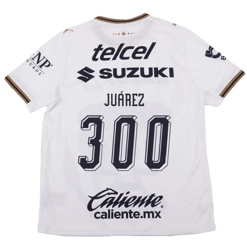 Danxen Bambino Maglia Jonathan Juárez #300 Bianco Nero Marrone Kit Gara Away 2026/27 Maglietta