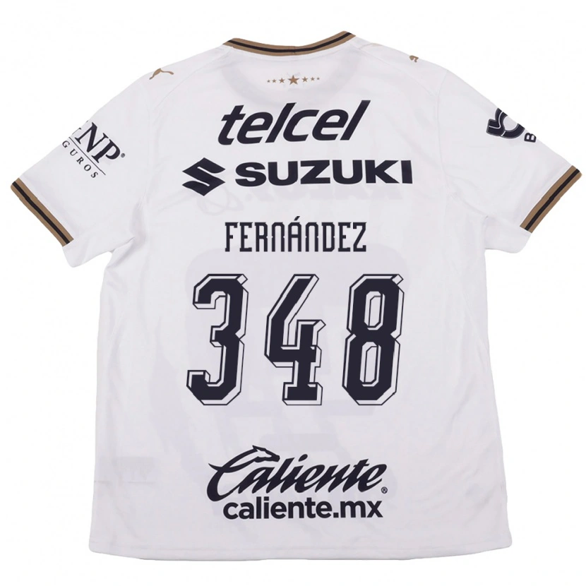 Danxen Bambino Maglia Yerik Fernández #348 Bianco Nero Marrone Kit Gara Away 2026/27 Maglietta