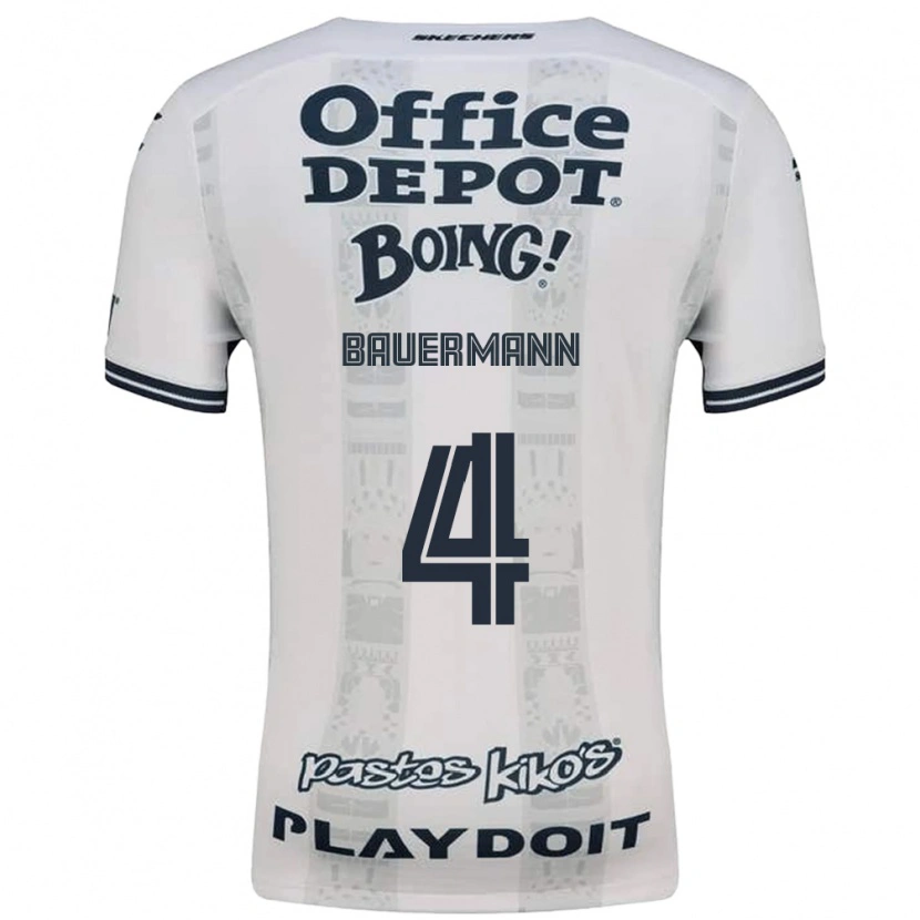 Danxen Bambino Maglia Eduardo Bauermann #4 Rosso Bianco Nero Kit Gara Away 2026/27 Maglietta