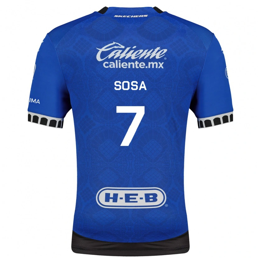 Danxen Bambino Maglia Samuel Sosa #7 Blu Reale Bianco Nero Kit Gara Away 2026/27 Maglietta