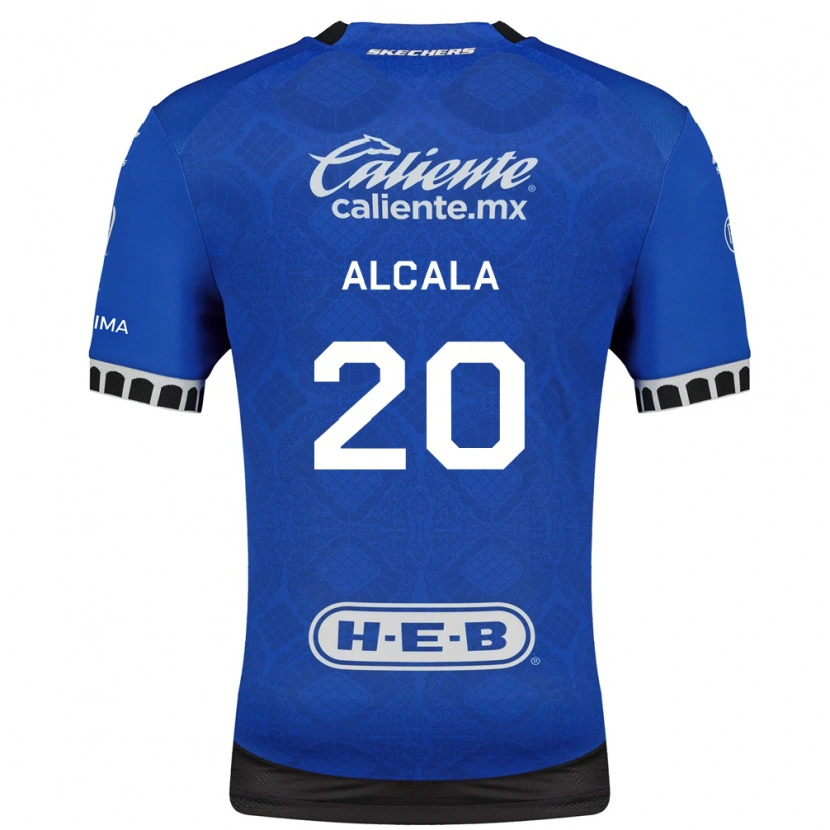 Danxen Bambino Maglia Álex Alcalá #20 Blu Reale Bianco Nero Kit Gara Away 2026/27 Maglietta