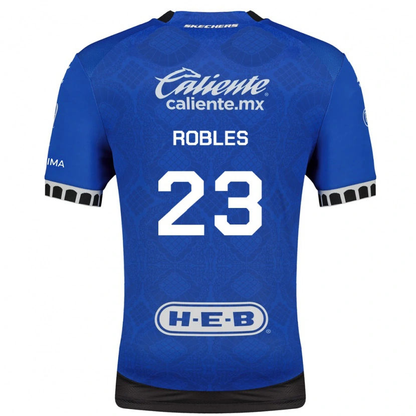 Danxen Bambino Maglia Juan Robles #23 Blu Reale Bianco Nero Kit Gara Away 2026/27 Maglietta