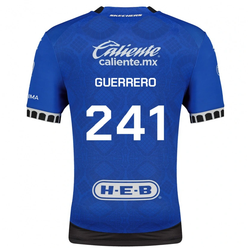 Danxen Bambino Maglia Emiliano Guerrero #241 Blu Reale Bianco Nero Kit Gara Away 2026/27 Maglietta