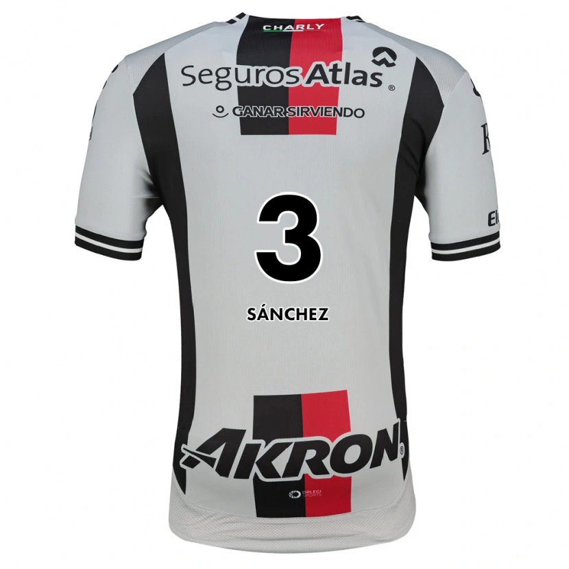 Danxen Bambino Maglia Jorge Sánchez #3 Bianco Rosso Nero Kit Gara Away 2026/27 Maglietta