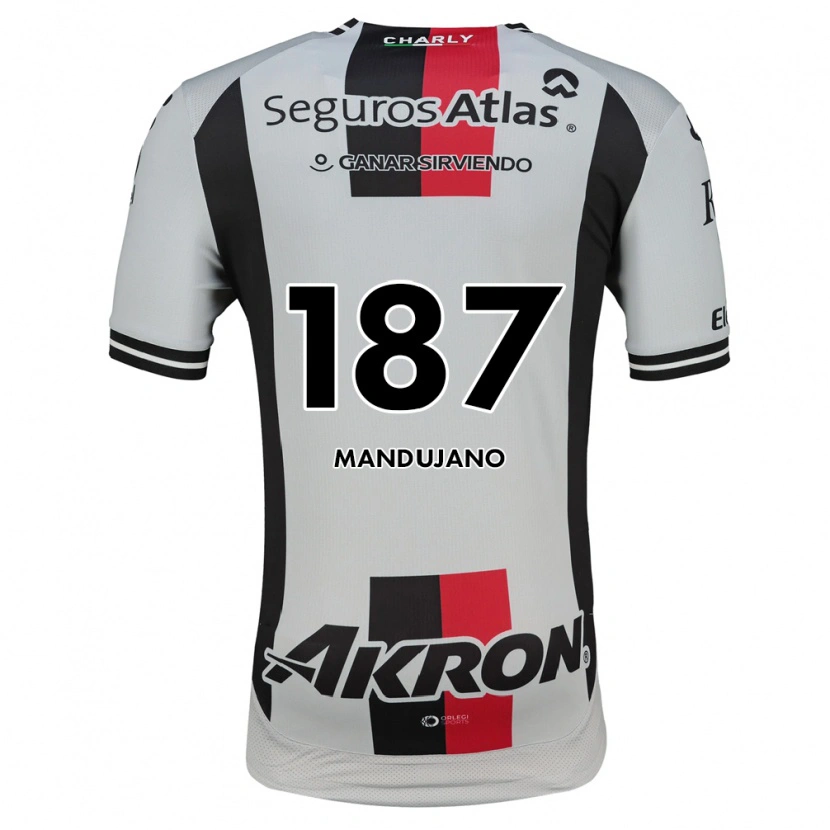 Danxen Bambino Maglia Sebastián Mandujano #187 Bianco Rosso Nero Kit Gara Away 2026/27 Maglietta
