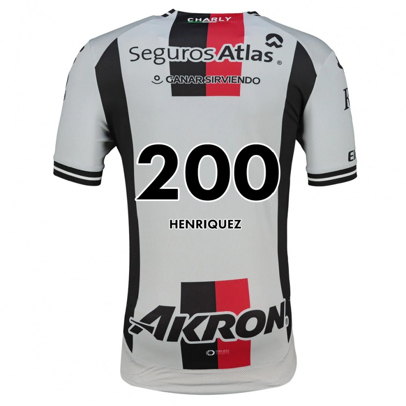 Danxen Bambino Maglia Carlos Henríquez #200 Bianco Rosso Nero Kit Gara Away 2026/27 Maglietta