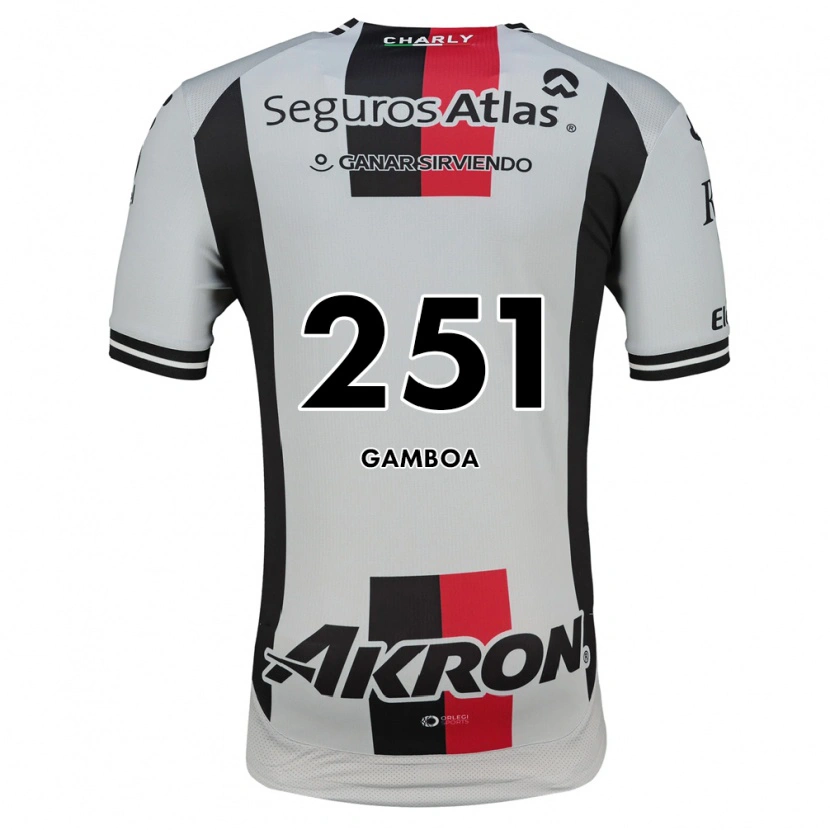 Danxen Bambino Maglia Luis Gamboa #251 Bianco Rosso Nero Kit Gara Away 2026/27 Maglietta