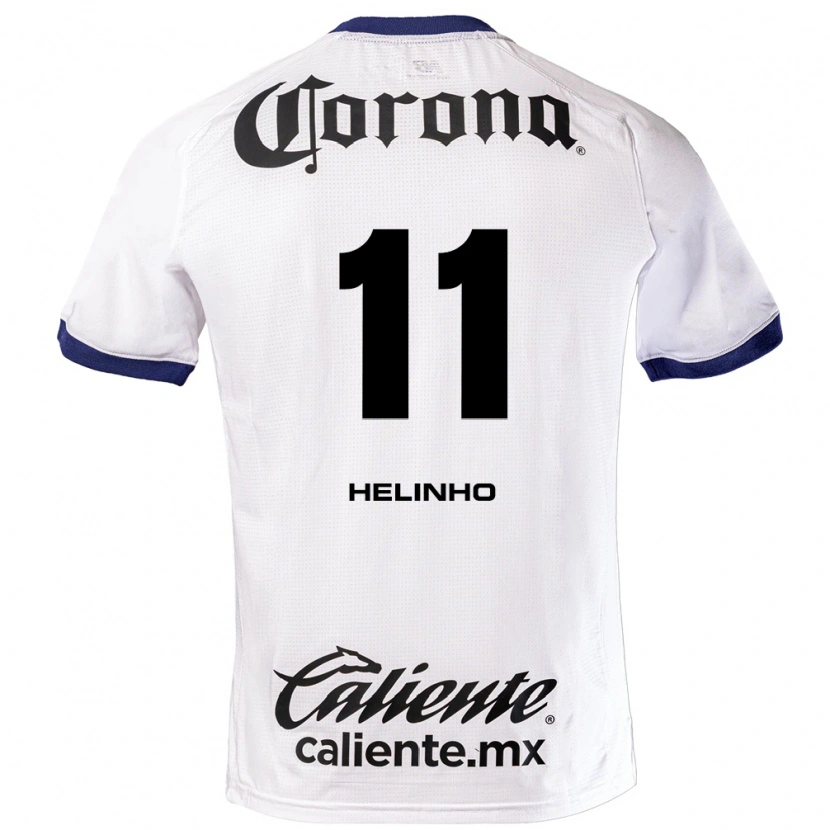 Danxen Bambino Maglia Helinho #11 Bianco Blu Nero Kit Gara Away 2026/27 Maglietta