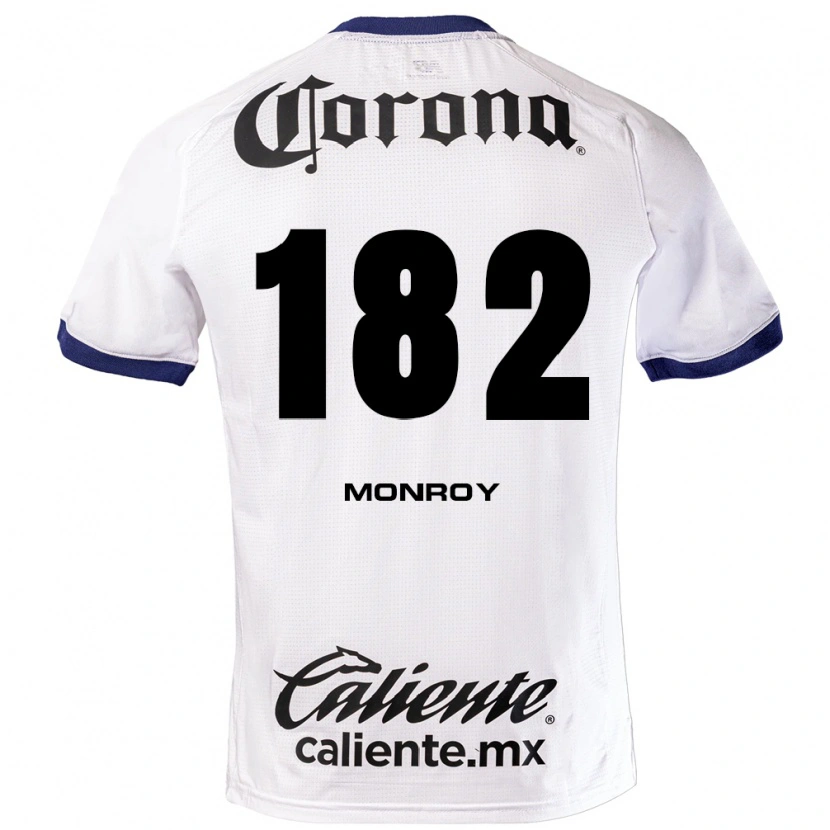 Danxen Bambino Maglia Brayan Monroy #182 Bianco Blu Nero Kit Gara Away 2026/27 Maglietta