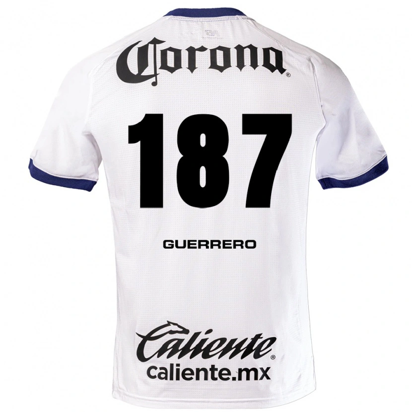 Danxen Bambino Maglia Dominic Guerrero #187 Bianco Blu Nero Kit Gara Away 2026/27 Maglietta