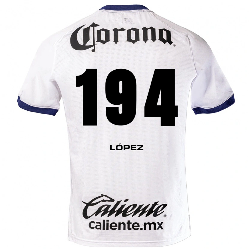Danxen Bambino Maglia Erick López #194 Bianco Blu Nero Kit Gara Away 2026/27 Maglietta