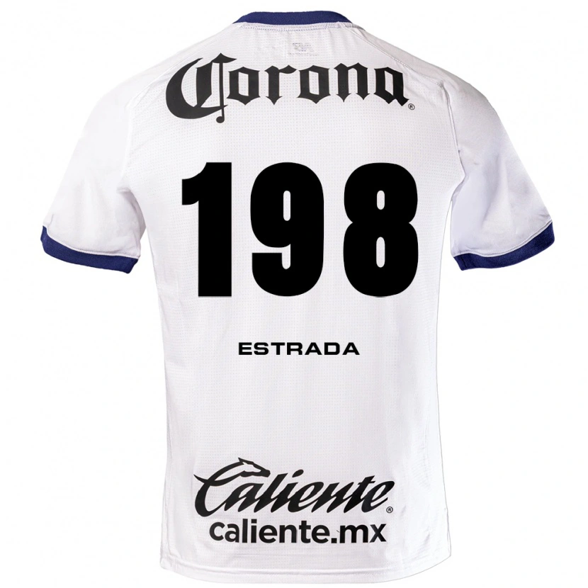 Danxen Bambino Maglia José Estrada #198 Bianco Blu Nero Kit Gara Away 2026/27 Maglietta