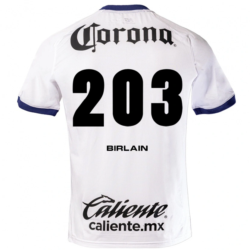 Danxen Bambino Maglia Luca Birlain #203 Bianco Blu Nero Kit Gara Away 2026/27 Maglietta