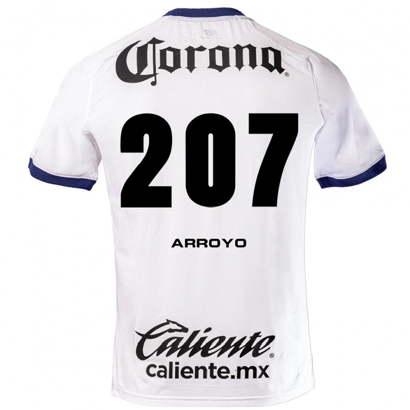 Danxen Bambino Maglia José Arroyo #207 Bianco Blu Nero Kit Gara Away 2026/27 Maglietta
