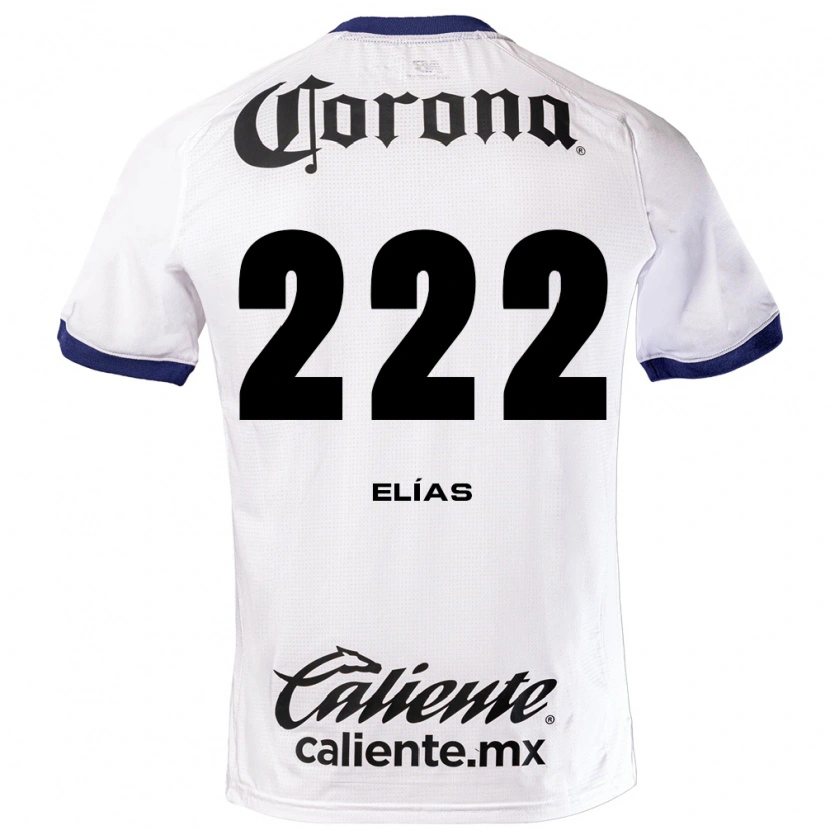 Danxen Bambino Maglia Carlos Elías #222 Bianco Blu Nero Kit Gara Away 2026/27 Maglietta
