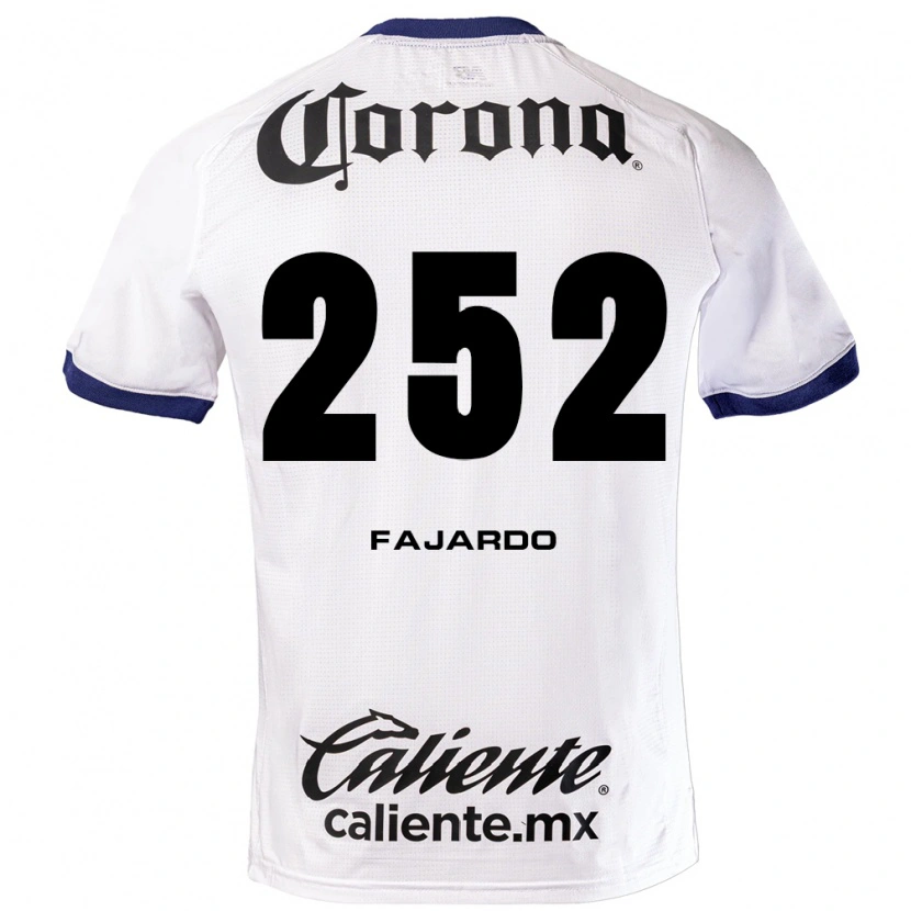Danxen Bambino Maglia Rafael Fajardo #252 Bianco Blu Nero Kit Gara Away 2026/27 Maglietta