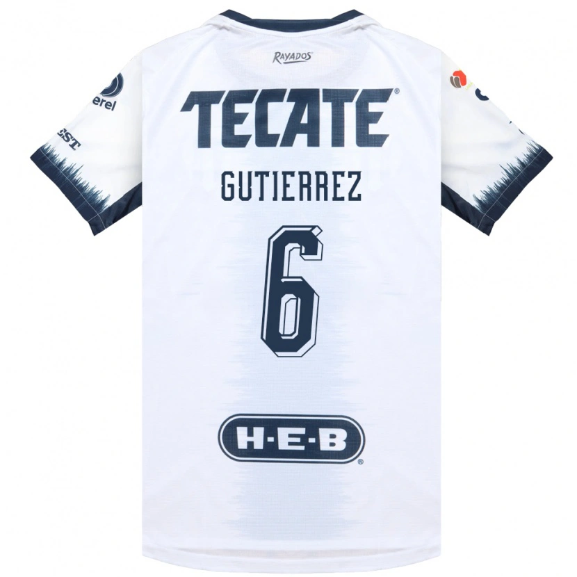 Danxen Bambino Maglia Edson Gutierrez #6 Bianco Bluinchiostro Rosso Kit Gara Away 2026/27 Maglietta