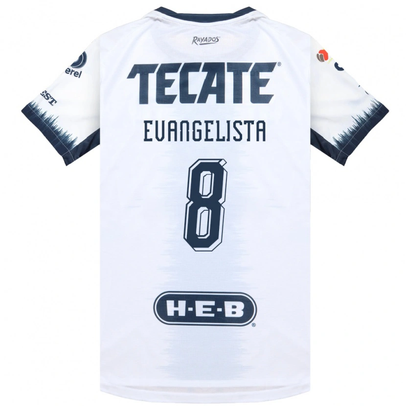 Danxen Bambino Maglia Diana Evangelista #8 Bianco Bluinchiostro Rosso Kit Gara Away 2026/27 Maglietta