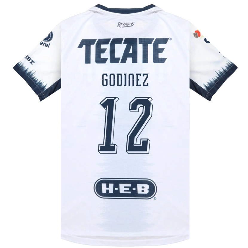 Danxen Bambino Maglia Alejandria Godinez #12 Bianco Bluinchiostro Rosso Kit Gara Away 2026/27 Maglietta