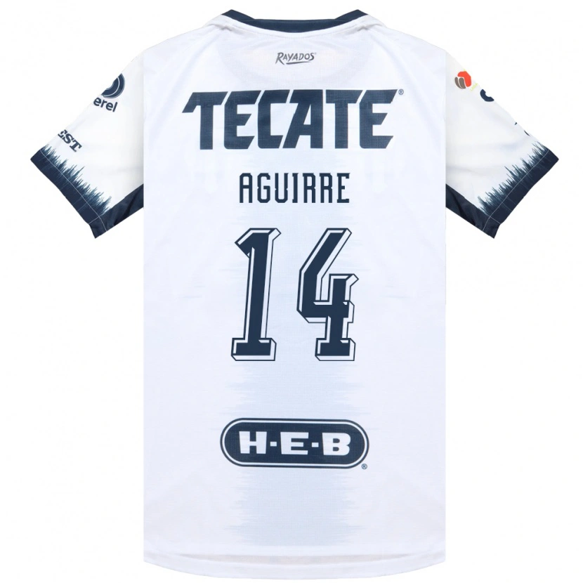 Danxen Bambino Maglia Érick Aguirre #14 Bianco Bluinchiostro Rosso Kit Gara Away 2026/27 Maglietta
