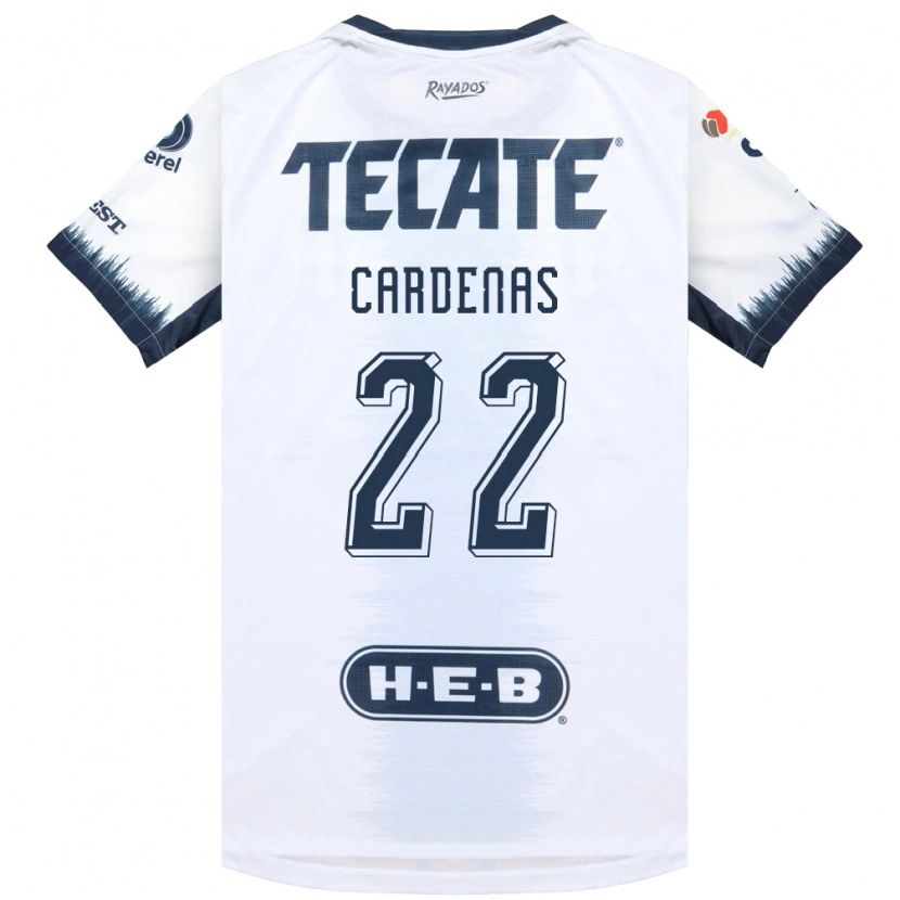 Danxen Bambino Maglia Luis Cárdenas #22 Bianco Bluinchiostro Rosso Kit Gara Away 2026/27 Maglietta