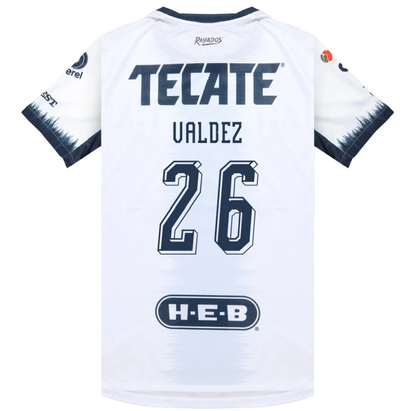 Danxen Bambino Maglia Valeria Valdez #26 Bianco Bluinchiostro Rosso Kit Gara Away 2026/27 Maglietta