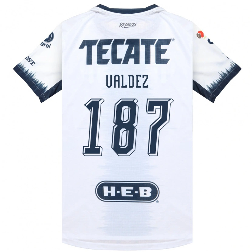 Danxen Bambino Maglia Érick Valdez #187 Bianco Bluinchiostro Rosso Kit Gara Away 2026/27 Maglietta