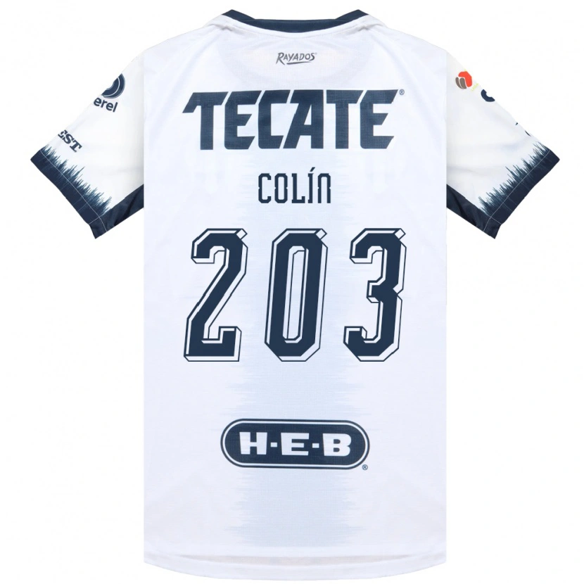 Danxen Bambino Maglia Luis Colín #203 Bianco Bluinchiostro Rosso Kit Gara Away 2026/27 Maglietta