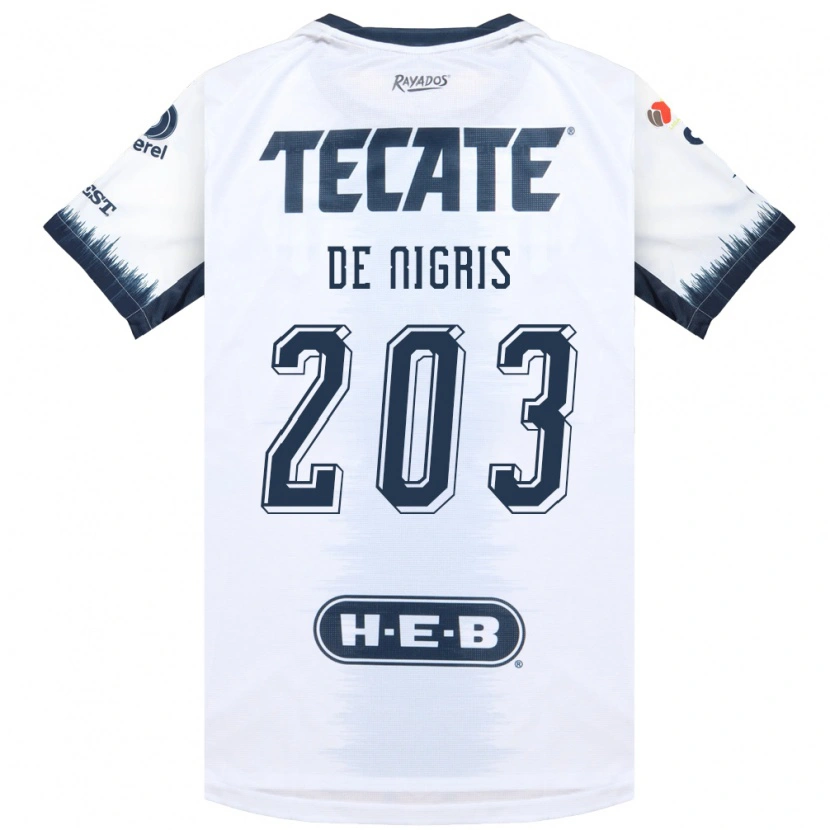 Danxen Bambino Maglia Aldo De Nigris #203 Bianco Bluinchiostro Rosso Kit Gara Away 2026/27 Maglietta