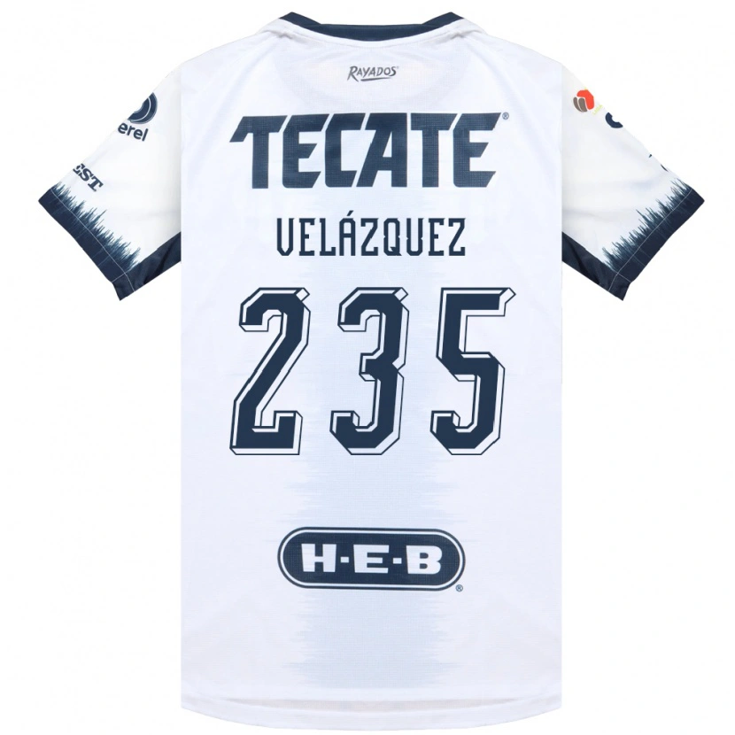 Danxen Bambino Maglia Álvaro Velázquez #235 Bianco Bluinchiostro Rosso Kit Gara Away 2026/27 Maglietta