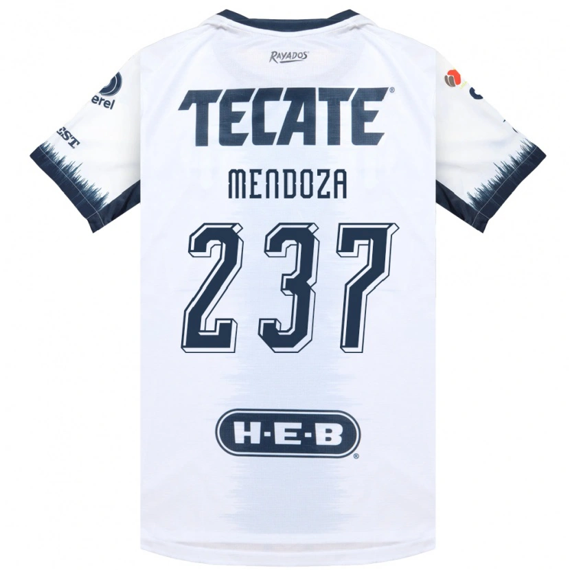 Danxen Bambino Maglia José Mendoza #237 Bianco Bluinchiostro Rosso Kit Gara Away 2026/27 Maglietta