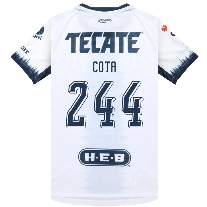 Danxen Bambino Maglia Mario Cota #244 Bianco Bluinchiostro Rosso Kit Gara Away 2026/27 Maglietta