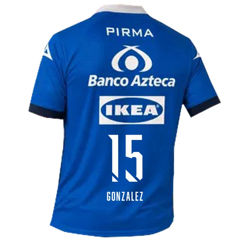 Danxen Bambino Maglia Jaqueline González #15 Blu Bianco Kit Gara Away 2026/27 Maglietta