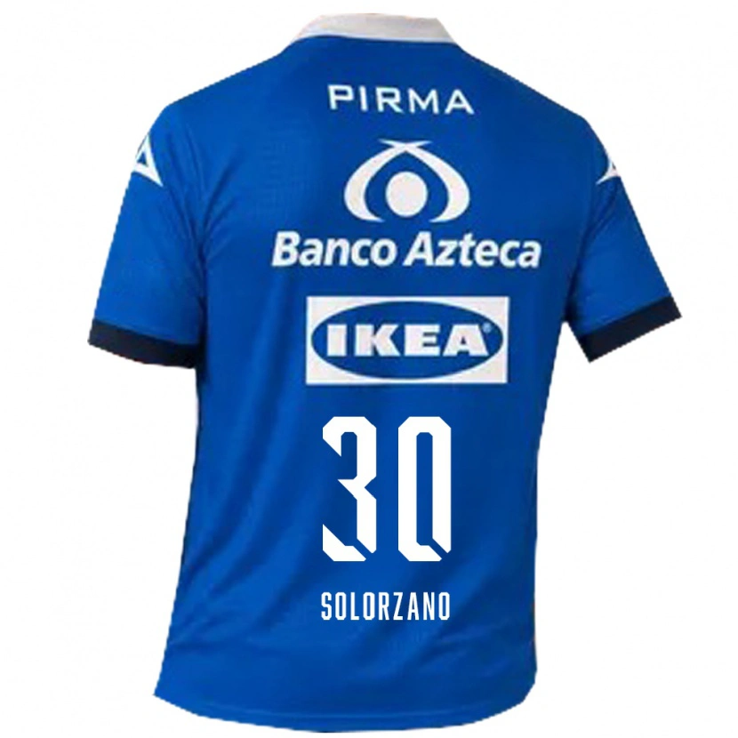 Danxen Bambino Maglia Aisha Solórzano #30 Blu Bianco Kit Gara Away 2026/27 Maglietta