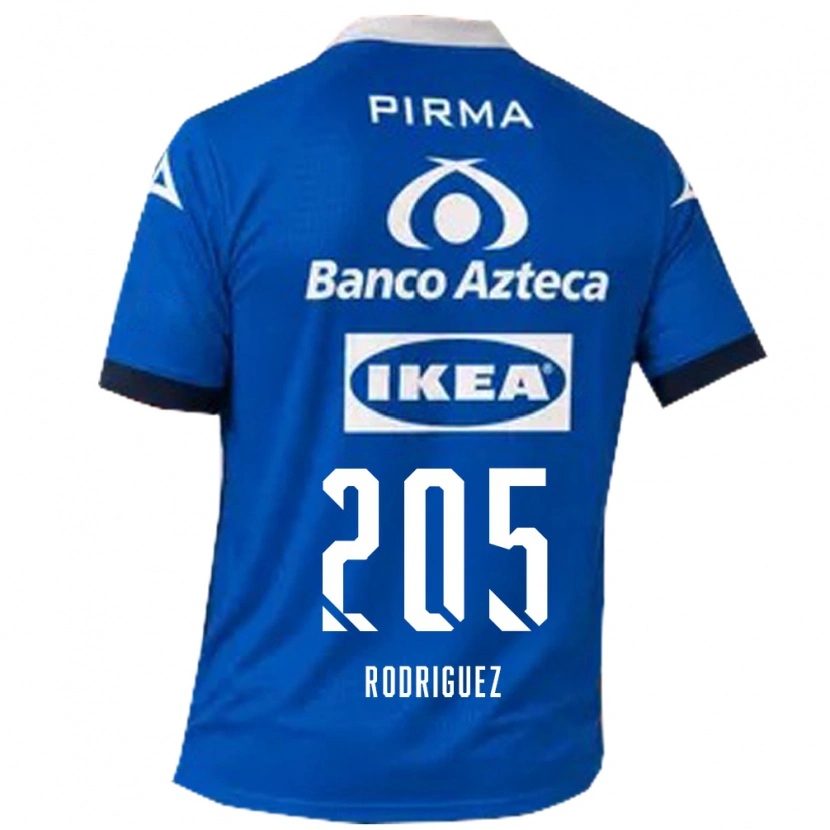 Danxen Bambino Maglia Alberto Rodríguez #205 Blu Bianco Kit Gara Away 2026/27 Maglietta