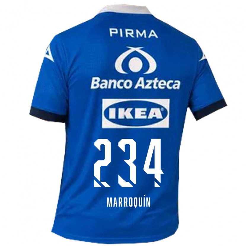 Danxen Bambino Maglia Luis Marroquín #234 Blu Bianco Kit Gara Away 2026/27 Maglietta