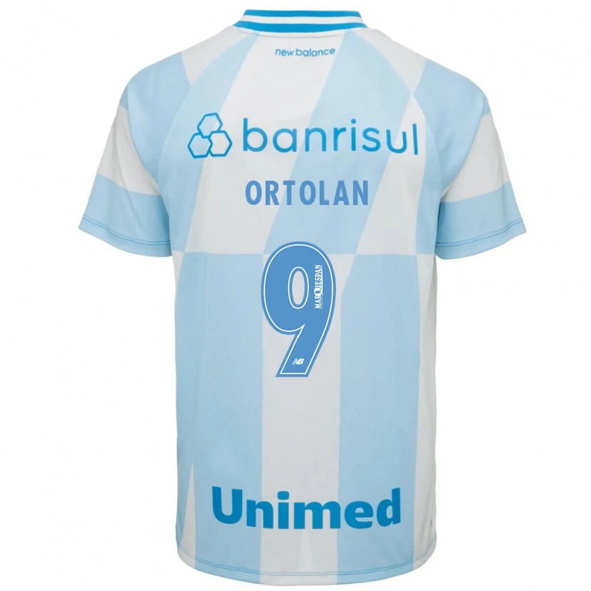 Danxen Bambino Maglia Dani Ortolan #9 Azzurro Chiaro Bianco Kit Gara Away 2026/27 Maglietta