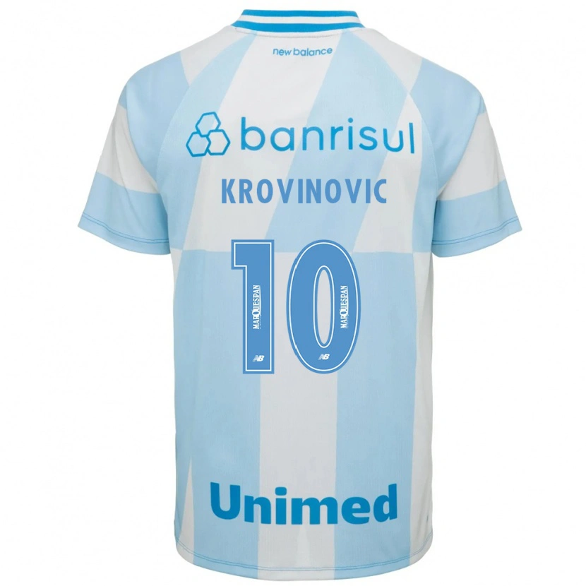 Danxen Bambino Maglia Filip Krovinovic #10 Azzurro Chiaro Bianco Kit Gara Away 2026/27 Maglietta