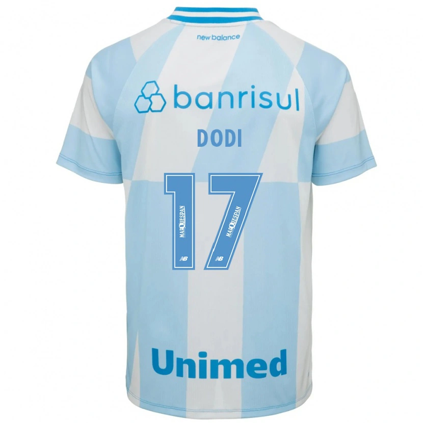 Danxen Bambino Maglia Dodi #17 Azzurro Chiaro Bianco Kit Gara Away 2026/27 Maglietta
