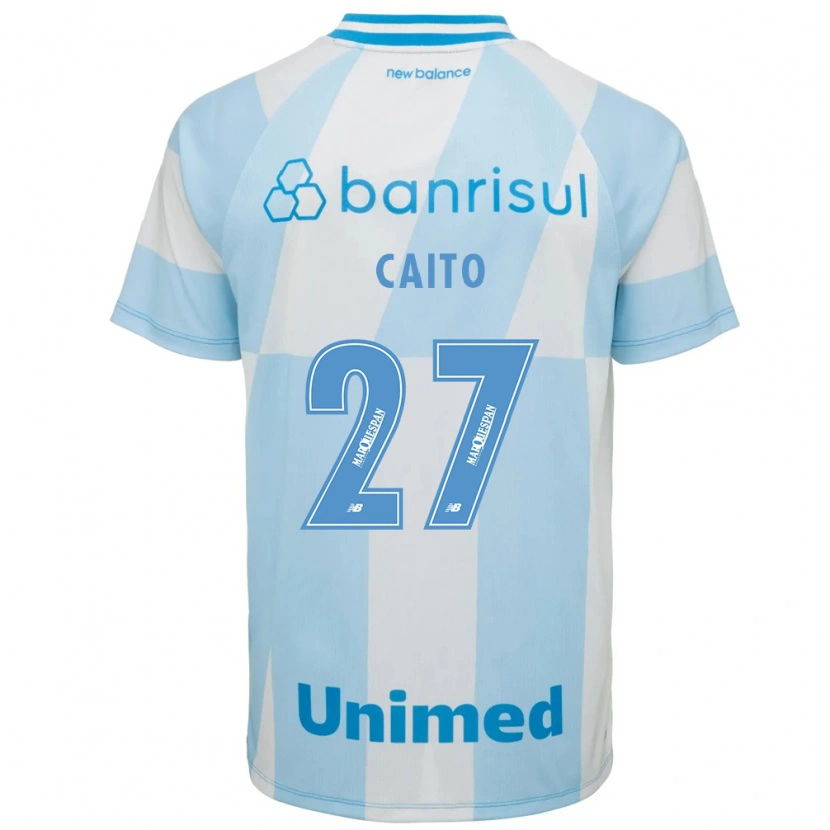 Danxen Bambino Maglia Diego Caito #27 Azzurro Chiaro Bianco Kit Gara Away 2026/27 Maglietta