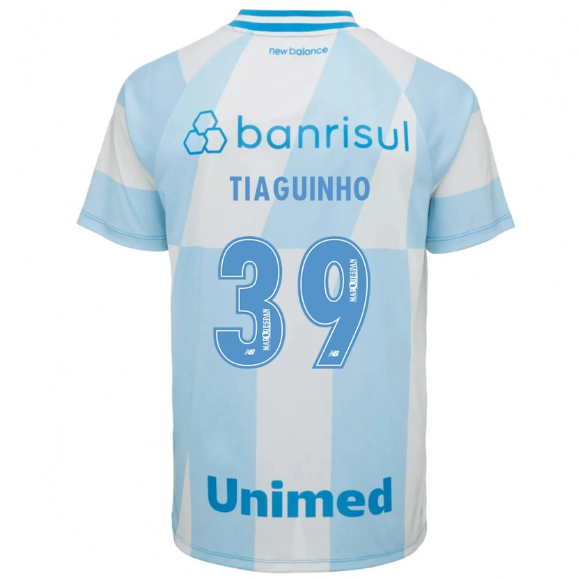 Danxen Bambino Maglia Tiaguinho #39 Azzurro Chiaro Bianco Kit Gara Away 2026/27 Maglietta