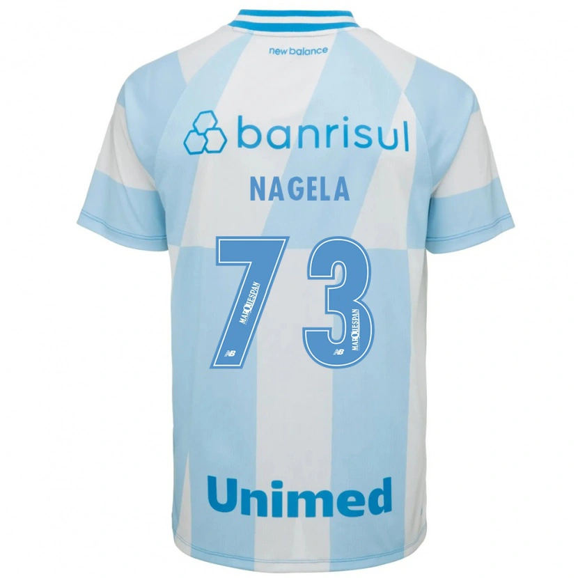 Danxen Bambino Maglia Nágela #73 Azzurro Chiaro Bianco Kit Gara Away 2026/27 Maglietta