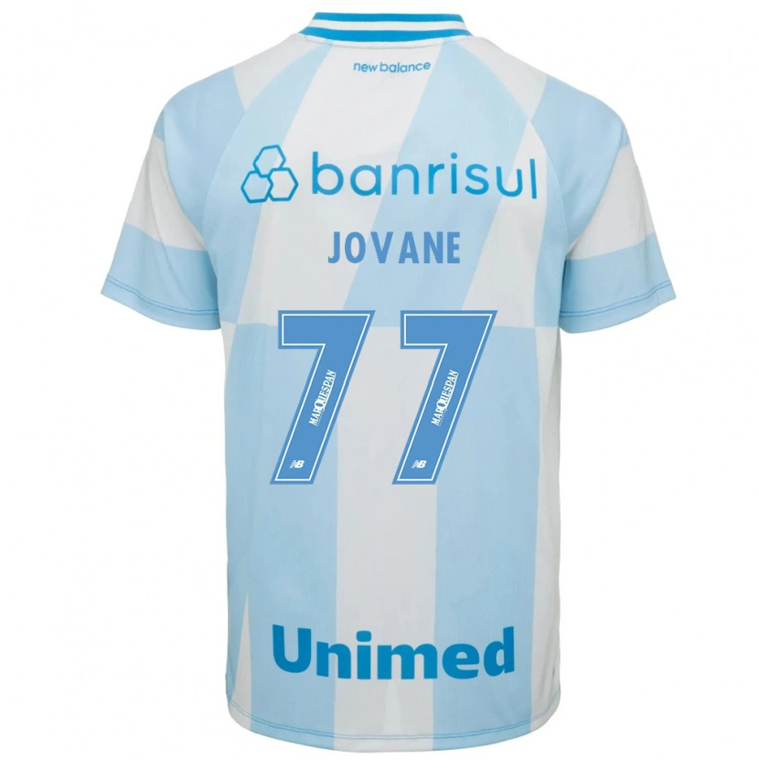 Danxen Bambino Maglia Jovane Cabral #77 Azzurro Chiaro Bianco Kit Gara Away 2026/27 Maglietta
