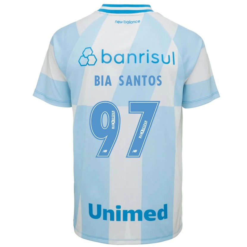 Danxen Bambino Maglia Bia Santos #97 Azzurro Chiaro Bianco Kit Gara Away 2026/27 Maglietta