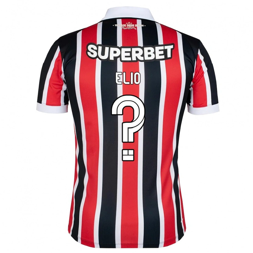 Danxen Bambino Maglia Elio Vinicius Rego Da Silva #0 Rosso Bianco Nero Kit Gara Away 2026/27 Maglietta