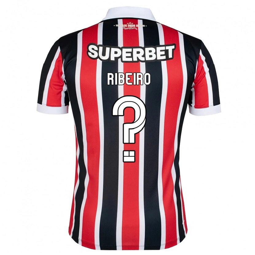 Danxen Bambino Maglia Thiago Ribeiro #0 Rosso Bianco Nero Kit Gara Away 2026/27 Maglietta