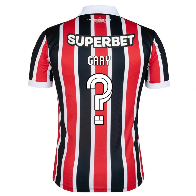 Danxen Bambino Maglia Ganael Gary #0 Rosso Bianco Nero Kit Gara Away 2026/27 Maglietta