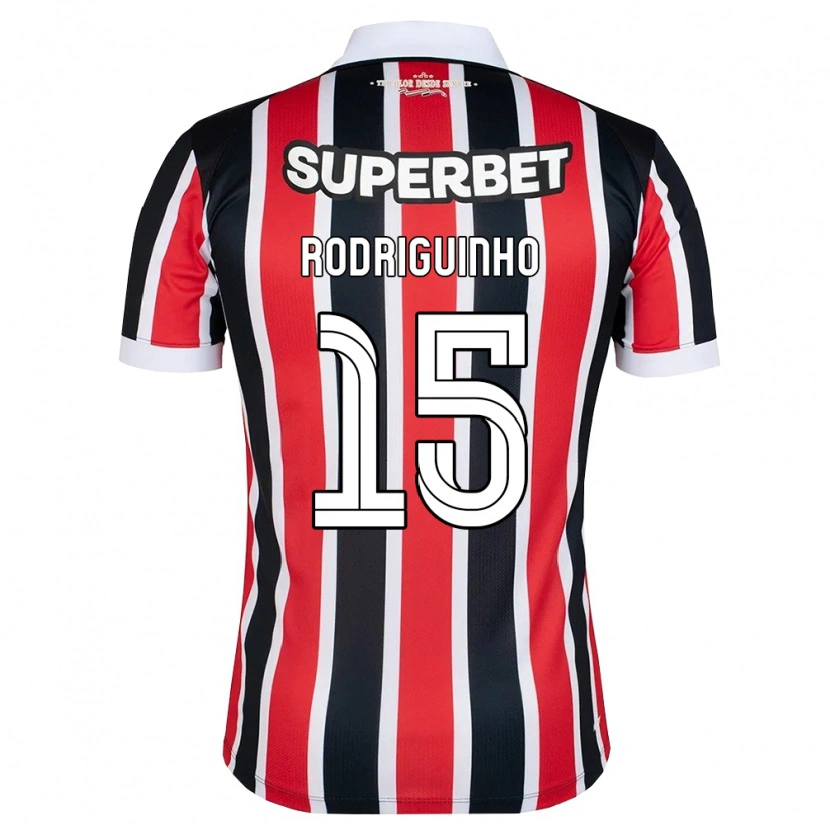 Danxen Bambino Maglia Rodriguinho #15 Rosso Bianco Nero Kit Gara Away 2026/27 Maglietta